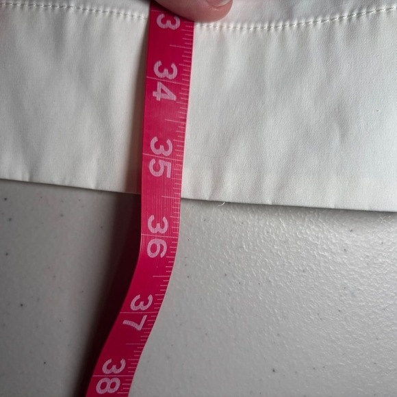 Banana Republic NWOT White Sleeveless Dress‎ 4 Pleated Neck Cotton Pockets - Picture 8 of 10